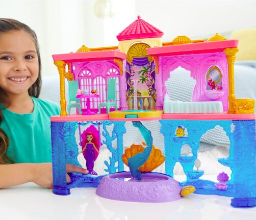 マテル ディズニープリンセス アリエル すてきなお城 : ディズニープリンセス アリエル すてきなお城 (X9437