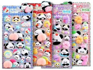 漫画パンダお尻 3D立体ステッカー