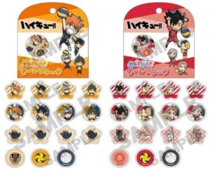 クラックス [2種セット] ハイキュー！！ おはじきシールフレーク 烏野高校 + 音駒高校