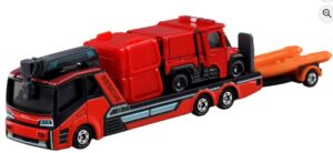 ロングタイプトミカ No.132 モリタ 小型オフロード消防車 レッドレディバグ ＆ 搬送車
